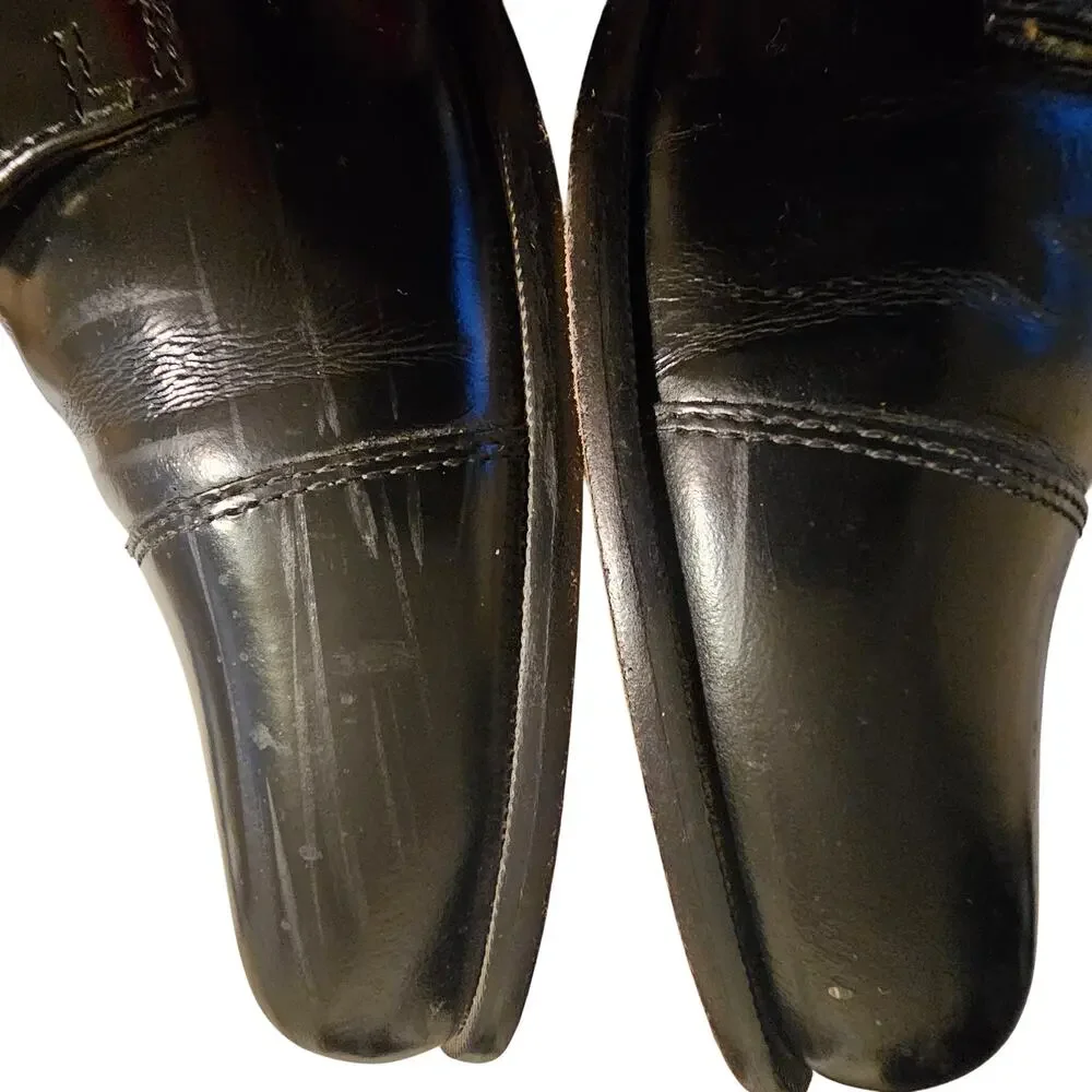 Bostonian Men's Cap Toe Leather Oxford Dress Shoes, Black, Size 11 1/2